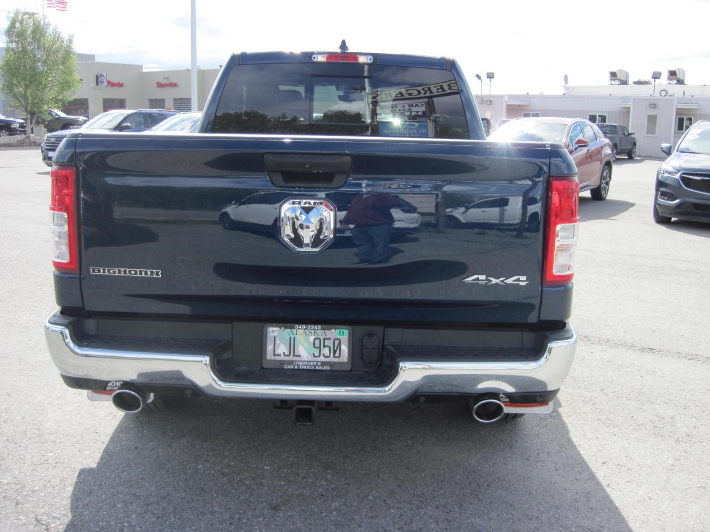 2023 blue /gray RAM 1500 Big Horn Crew Cab 4WD (1C6SRFMTXPN) with an 5.7L V8 OHV 16V engine, 8A transmission, located at 9530 Old Seward Highway, Anchorage, AK, 99515, (907) 349-3343, 61.134140, -149.865570 - Photo#3